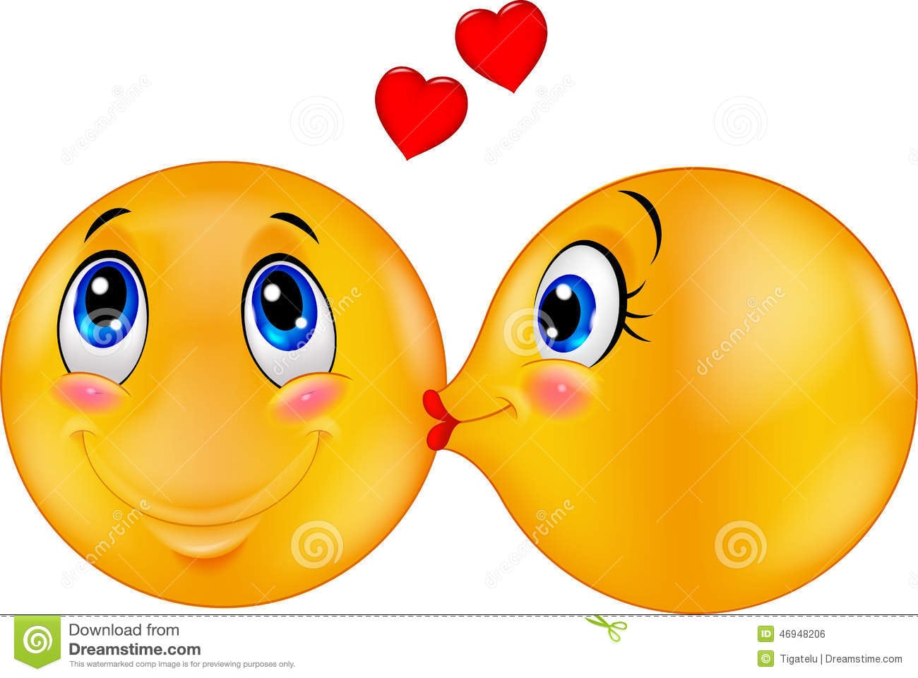Beijo Dos Desenhos Animados Do Amor Fotos De Stock â 544 Beijo Dos